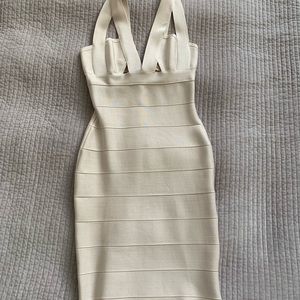 Cream bodycon dress